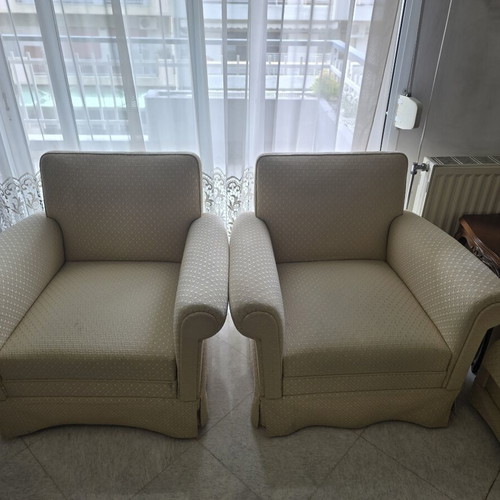 Armchairs with armrests used, set of 2