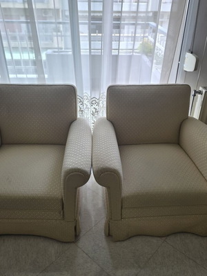 Armchairs with armrests used, set of 2