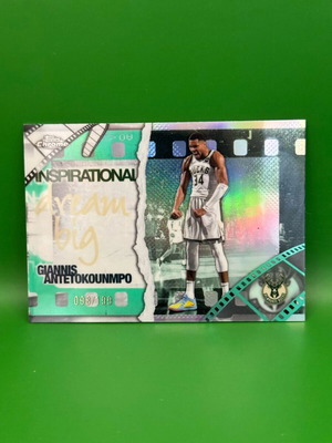 2025-26 Topps Chrome Basketball κάρτα Giannis Antetokounmpo Inspirational Refractor Aqua σαν καινούργιο