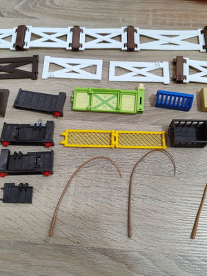 Playmobil farm stable accessories and parts used, all together