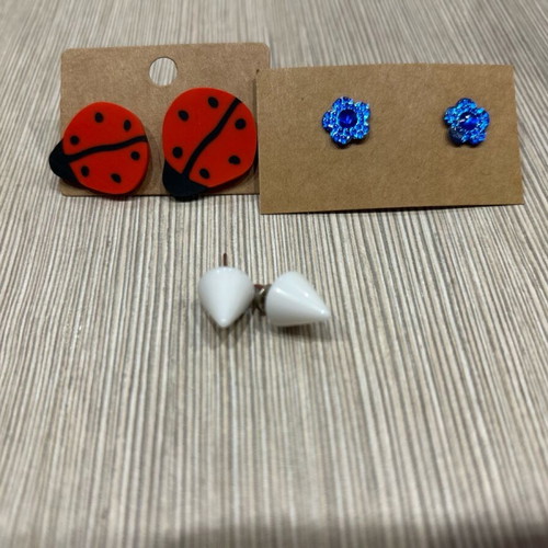 Earrings new, 3 pairs