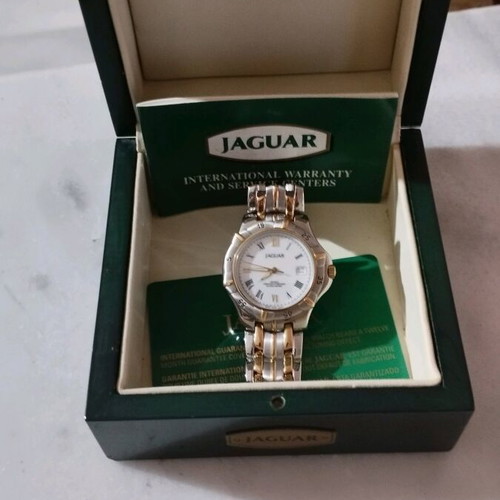 Jaguar watch new with white dial and stainless steel bracelet