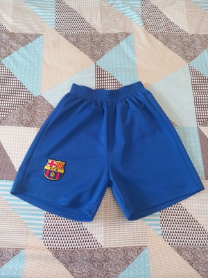 Barcelona kids sports shorts like new, blue, FCB logo