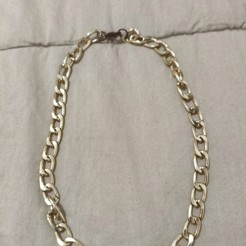 Chunky gold necklace vintage statement piece used