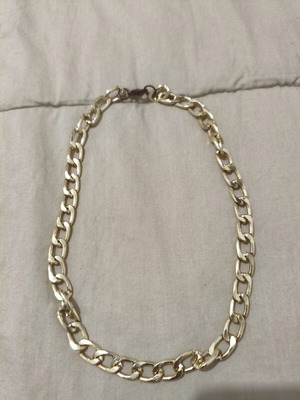 Chunky gold necklace vintage statement piece used
