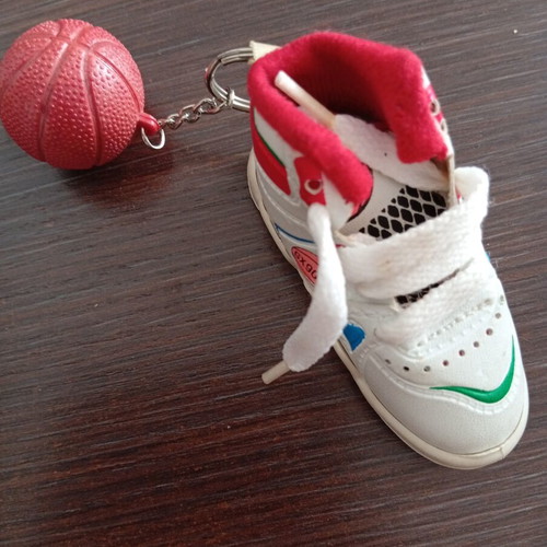 Vintage keychain basketball shoe with ball like new