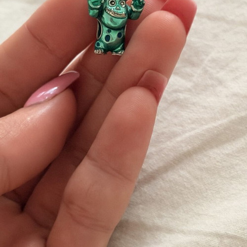 Pandora Sulley monster charm like new, green and silver