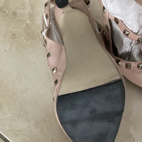 Pink studded high heel shoes like new, 10 cm heel