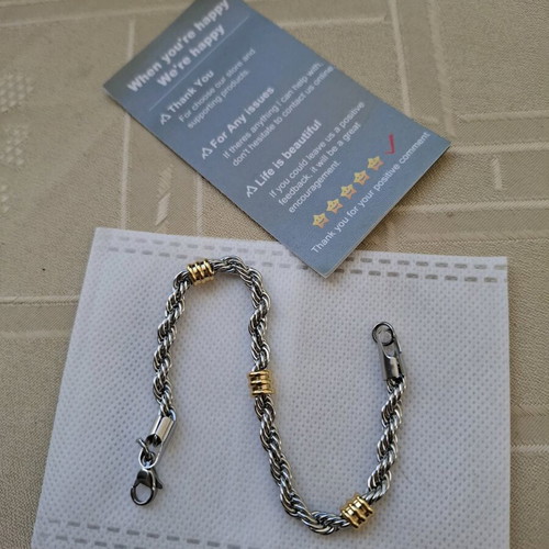 Silver Bracelet new, 21.5cm, silver color