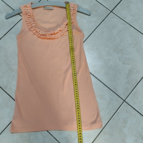 Salewa sleeveless top with ruffles, peach