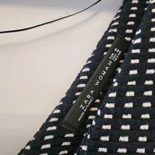 Zara elegant dress black and white like new, size M