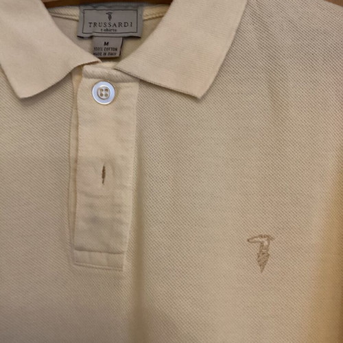 Trussardi Polo Shirt like new, soft yellow, 100% cotton, size M