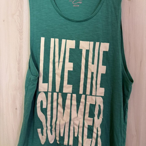 Cropped Tshirt Admiral like new, blue and green, size L