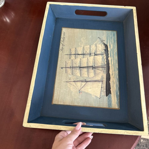 Vintage tray with handles like new