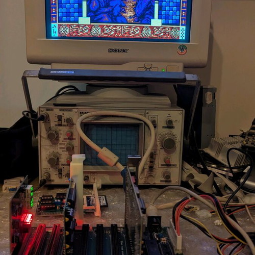OTI VGA067 16bit ISA CGA/EGA/VGA 256kb graphics card used