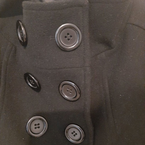 Women's black jacket like new, double-breasted, size L