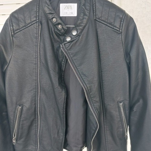 Jacket black Zara faux leather new, 140cm 9-10 years boys