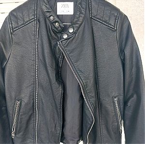 Jacket μαυρο zara δερματίνη 140cm 9-10ετων αγορια αφορετο