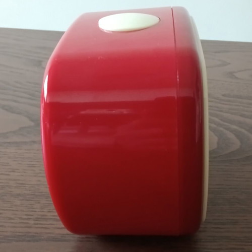 Kikkerland Retro Table Clock Alarm Red vintage style like new