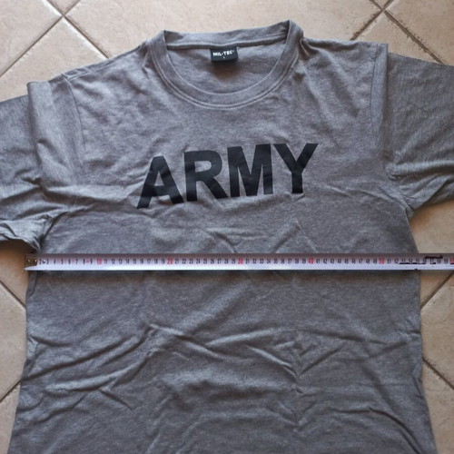 Mil-Tec T-shirt κοντομάνικο γκρι με λογότυπο ARMY σαν καινούργιο