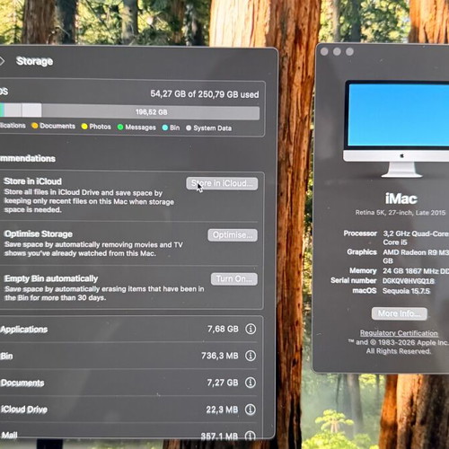 iMac 27" 5k Sequoia like new, 24GB RAM, 256GB SSD, Mid 2015