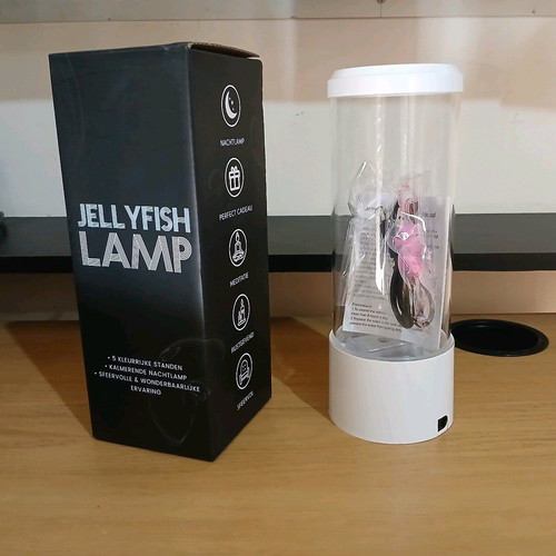 Jelly Fish Lamp new with LED light, 22 cm, white