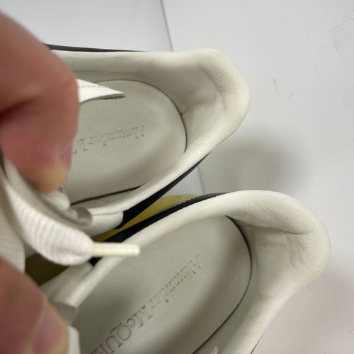 Alexander McQueen Oversized Sneakers Size 37 Like New, White Leather