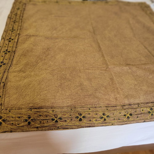 Square decorative tablecloth for small table, 87x87cm, 100% cotton