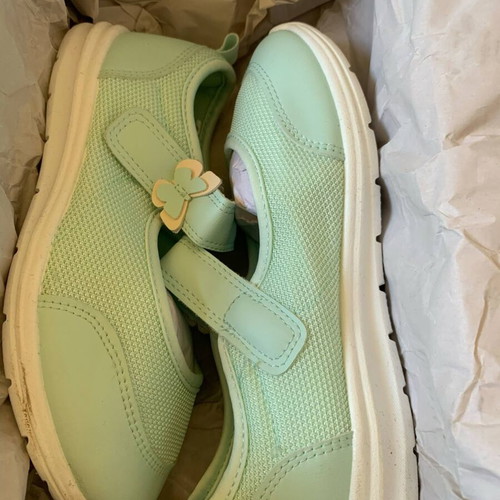 H&M Mint Green Ballerina Sneakers Size 31 Like New
