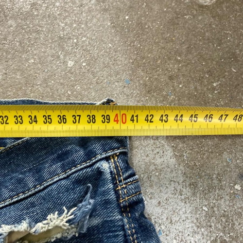Polo Ralph Lauren Patchwork Distressed Jeans, W31 L34, blue denim