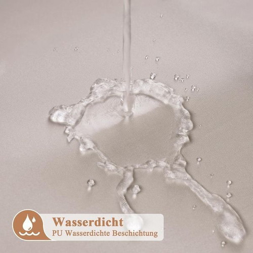 EurCross textile shower curtain 180 x 200 cm, water-repellent, beige