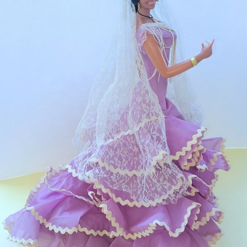 Vintage Spanish Flamenco Dancer Doll Chiclana like new, 45 cm