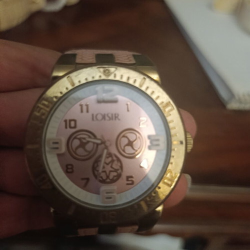 Loisir wristwatch with pink rubber strap