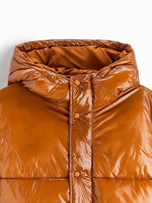 Μπουφάν Zara unisex καινούργιο, water repellent, camel, oversized L