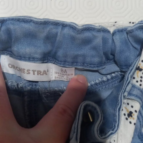 Orchestra No.8 denim pants like new for 8 years with adjustable waist elastic