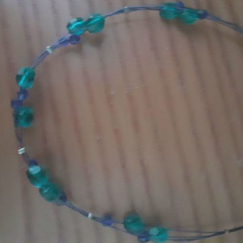 Choker necklace with colored crystals new