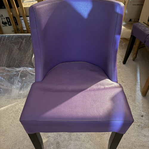Leather chair purple used