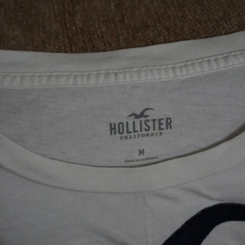 Hollister women's short-sleeve shirt used, white, size M