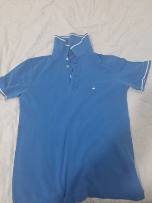 Benetton αντρικό κοντομάνικο polo μεταχειρισμένο, μπλε, μέγεθος M