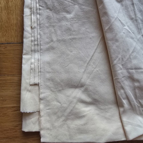 Fabric used, 2 pieces light yellow, dimensions 2x1.29 and 1.98x1.26 m