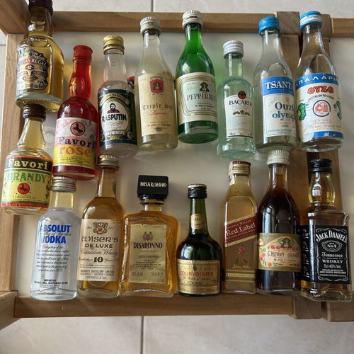 Miniature bottles of alcohol new, some before 1980