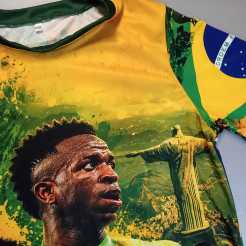 Vinicius Jr. 7 Brazil acrylic commemorative T-shirt