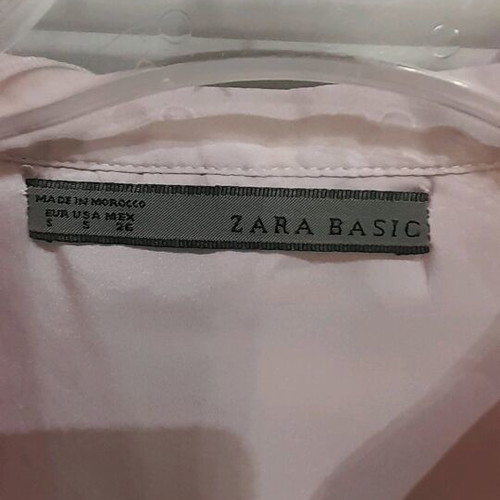 Zara women's shirt pink like new with black buttons