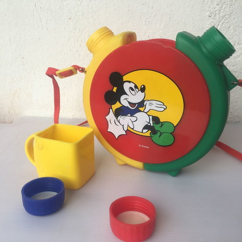 Mickey Mouse children's flask like new with two containers and cup