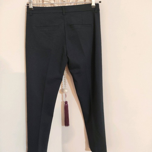 Bershka office pants and top set like new, blue and brown