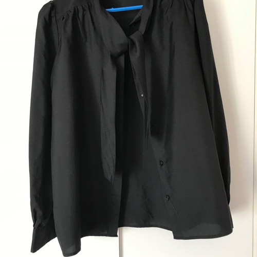 Vintage black shirt used, size XL 42, polyester
