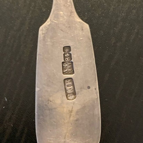 Silver spoon of Tsarist Russia used