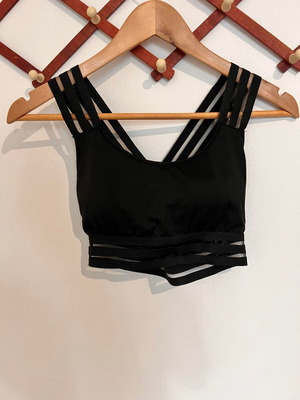 Shein sports bra black, size S, like new, cross back