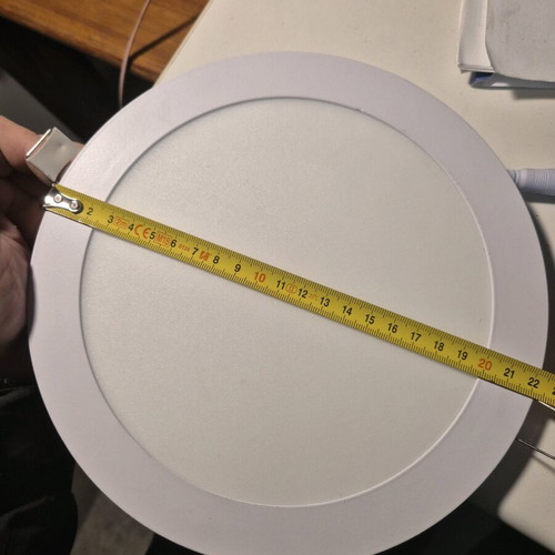 LED panel light 18W used, recessed, cool white light