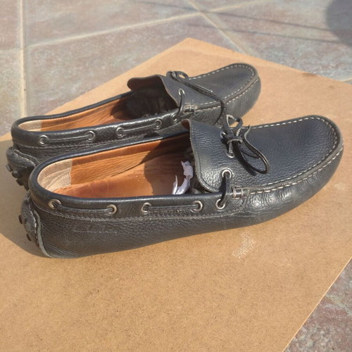Clarks leather moccasins like new, size 43